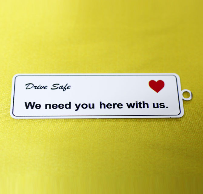 UV Printing Acrylic Keychains Drive Safe